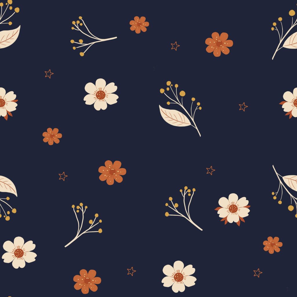 Pattern textile et design de motifs floraux pour packaging holistique